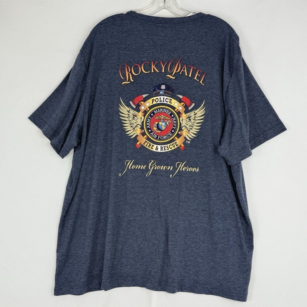 Rocky Patel 'Home Grown Heroes' T shirt 2XL Gray Short Sleeve - Picture 3 of 15